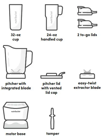 nutribullet NBF40500 Silver Blender Combo - Fig1