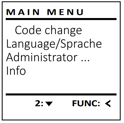 Code Change menu