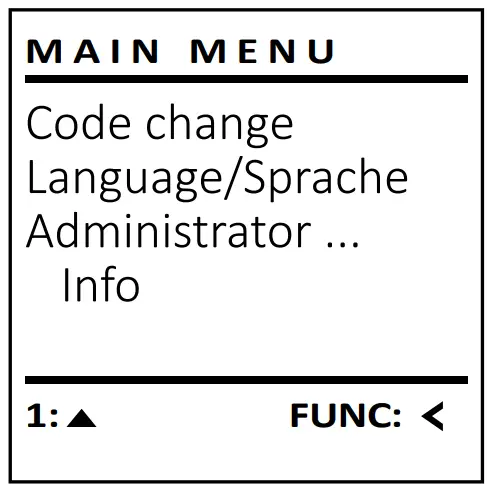 Menu Administrator