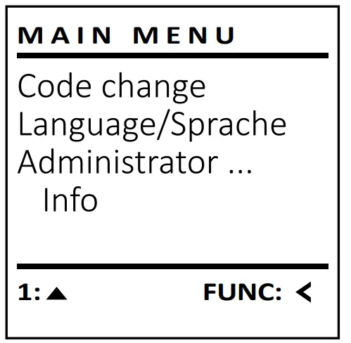 Menu Administrator