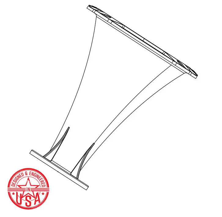 DS18 PRO HP202 ABS Long Horn for Compression Driver with 2 Inch Throat