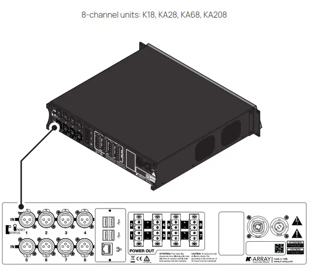 K ARRAY KA208 2RU Digital Processing Multi Channel Amplifiers - fig 5
