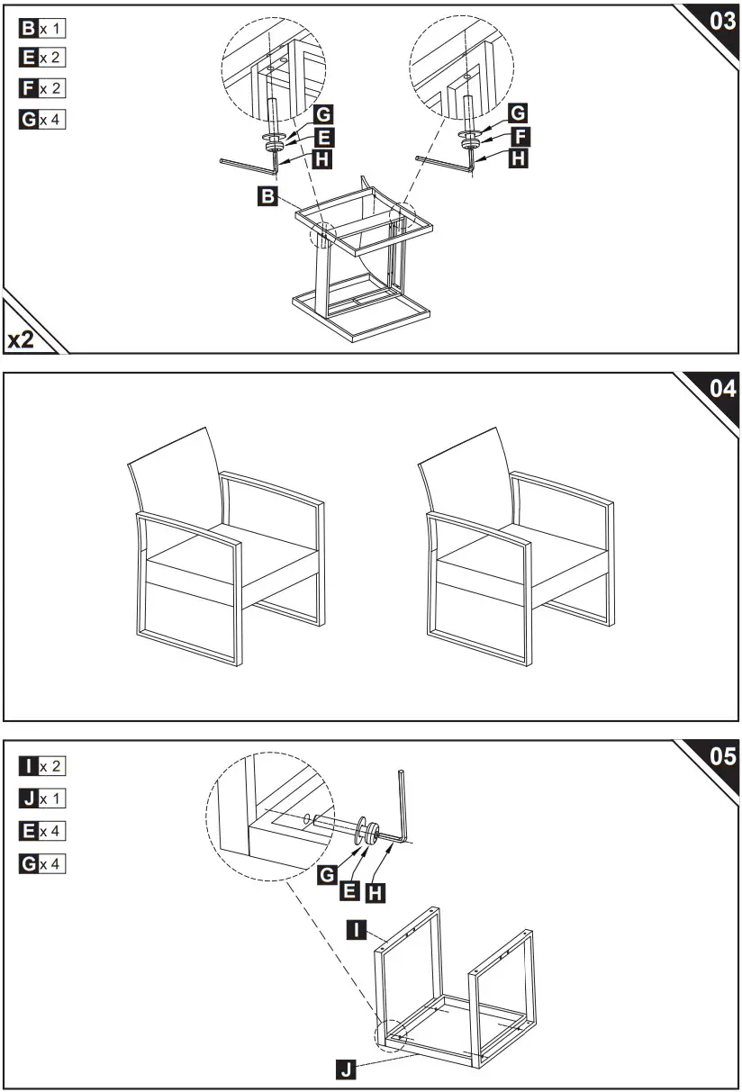 Outsunny 863 012 3PCS Patio Rattan Wicker Chair Table Set - fig 3