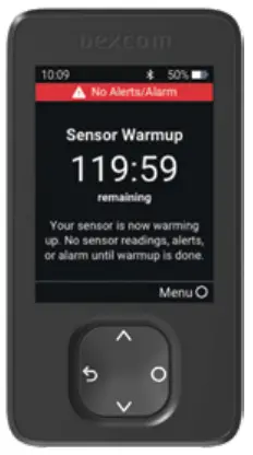 Dexcom G6 Continuous Glucose Monitoring System - During warmup