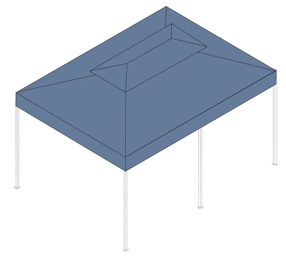 Outsunny 84C-102MX 2 Tier Gazebo Replacement Canopy