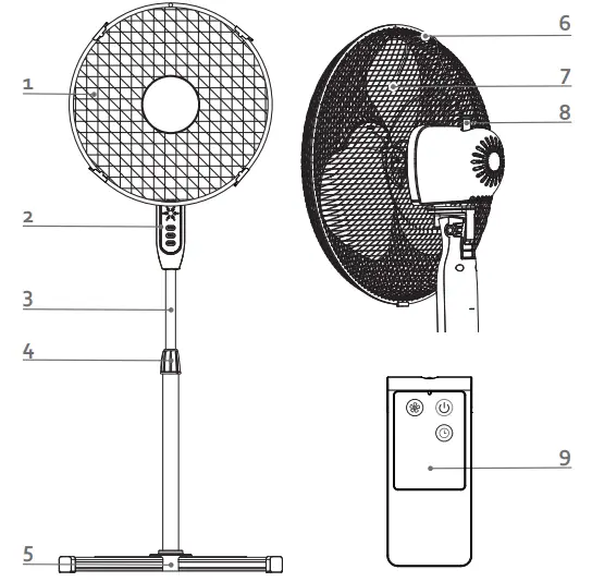 DOMO-DO8141-Freestanding-Fan-fig 1