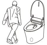 HOROW HR-0020 1 1.27 GPF Elongated Smart Toilet Bidet - Foot touch