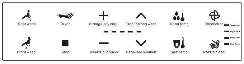 HOROW HR-0020 1 1.27 GPF Elongated Smart Toilet Bidet - Remote control