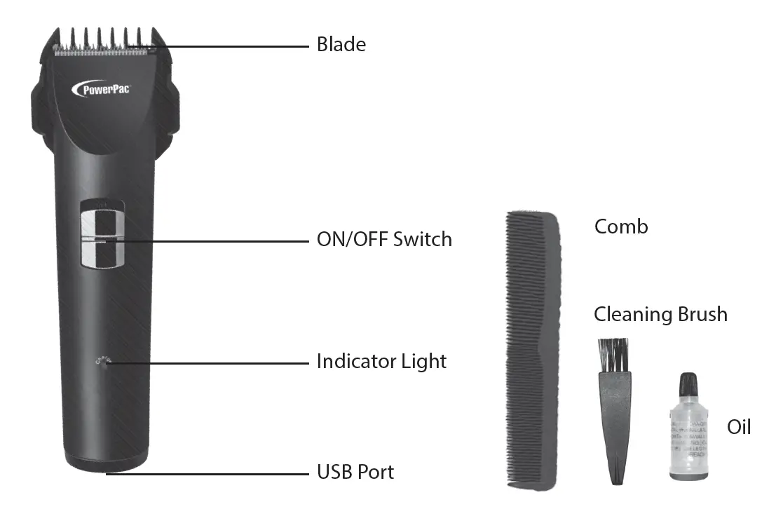 PowerPac PP2028 Cordless Hair Cutter-fig-5