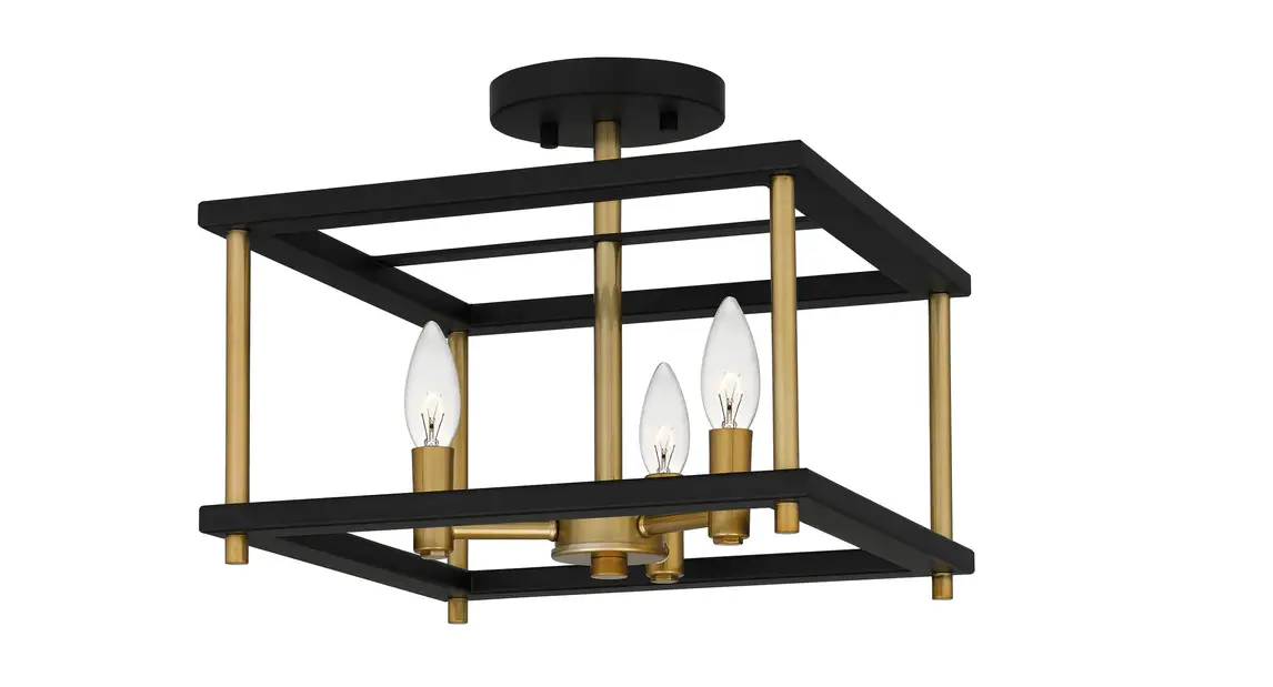 Quoizel Knw1713mbk Semi Flush Mount Ceiling Light Installation Guide