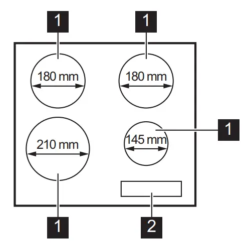 Cooking surface layout