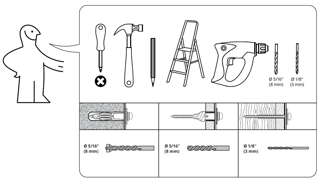IKEA-AA-2394109-2-VILHATTEN-Wardrobe-with-2-Doors-and-2-Drawers-FIG-1