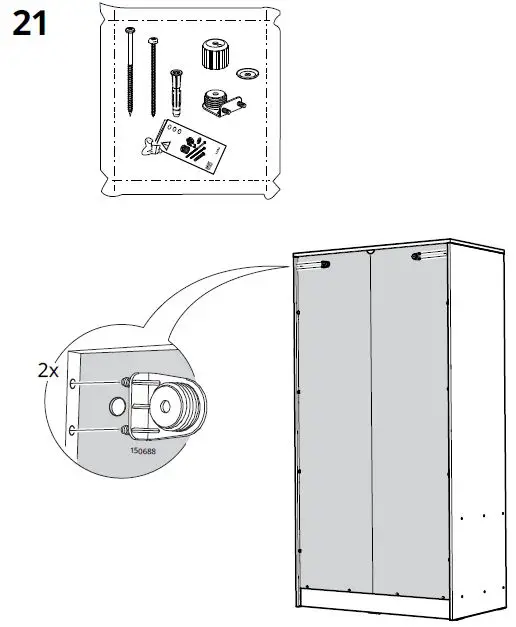IKEA-AA-2394109-2-VILHATTEN-Wardrobe-with-2-Doors-and-2-Drawers-FIG-17