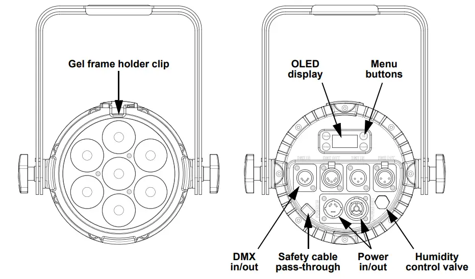 CHAUVET COLORDASHPARH7XIP RGB LED Par Lighting - fig 1