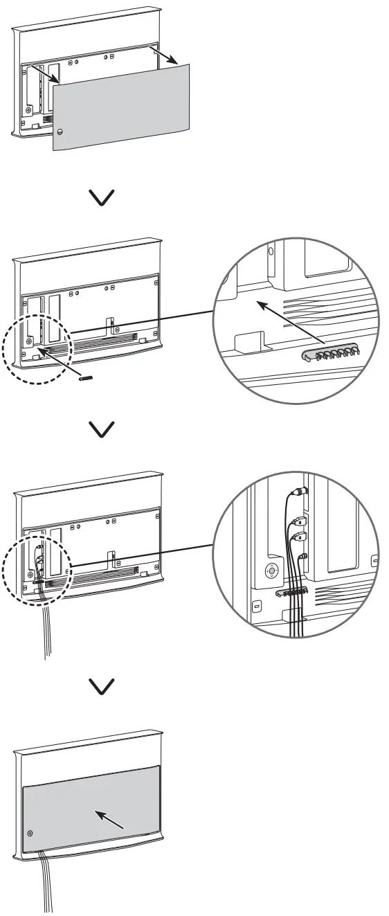 SAMSUNG BN68 TV - Arranging the cables