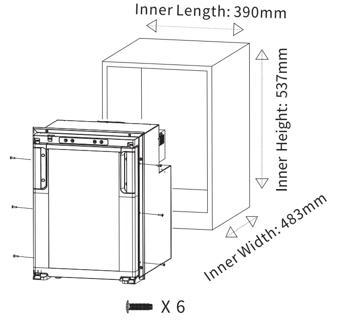 BODEGA R50 12 Volt RV Refrigerator - diagram 2