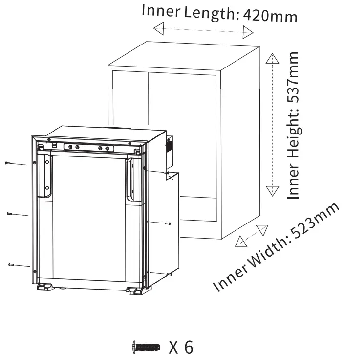 BODEGA R50 12 Volt RV Refrigerator - diagram 5