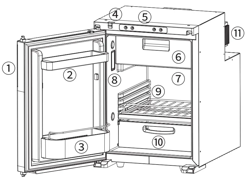 BODEGA R50 12 Volt RV Refrigerator - overview 1