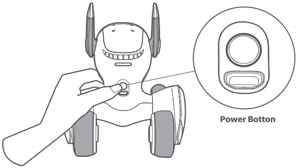 Loona KY004LN01 Smart Toy Robot - power button