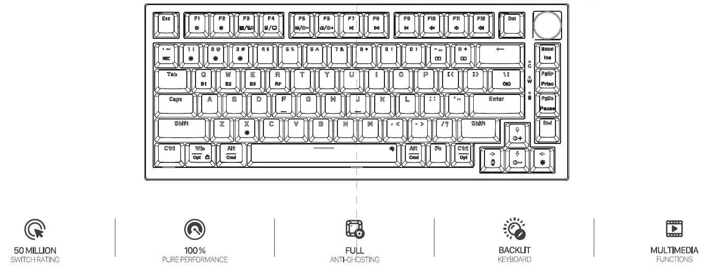 KOORUI MK082 Mechanical Gaming Keyboard 1