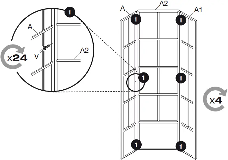 SOJAG 772830167191 Savino Black Metal Rectangle Screened Gazebo - 2
