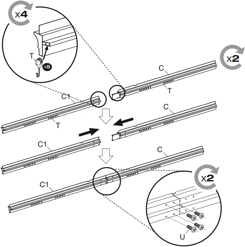 SOJAG 772830167191 Savino Black Metal Rectangle Screened Gazebo - 6