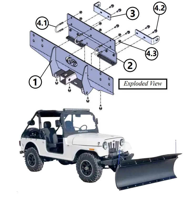 KFi-PRODUCTS-106005-Mahindra-Roxor-Plow-Mount-fig-1 (1)