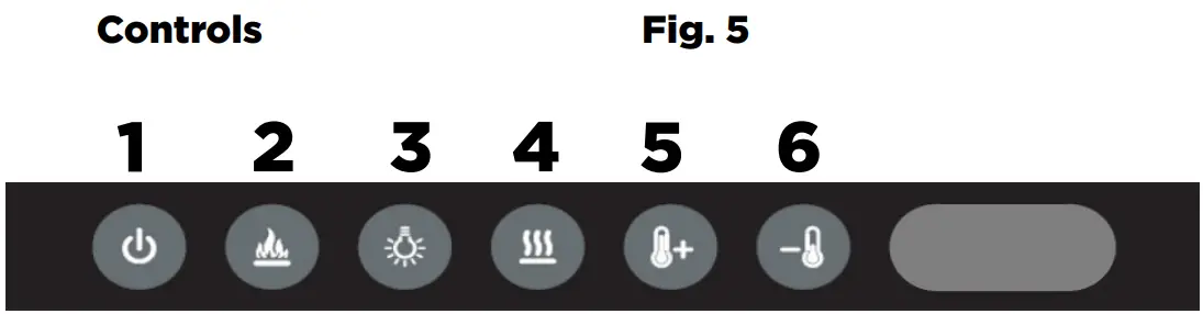 Dimplex LVT20 AU Laverton 2kW Electric Stove - Controls
