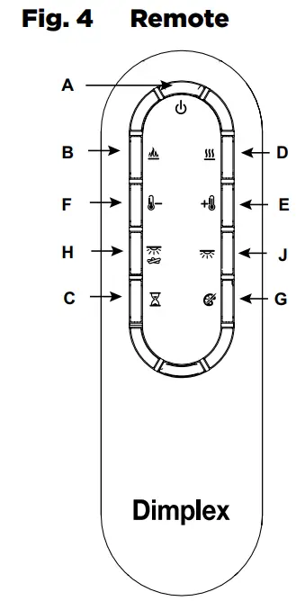 Dimplex LVT20 AU Laverton 2kW Electric Stove - Panel & Remote