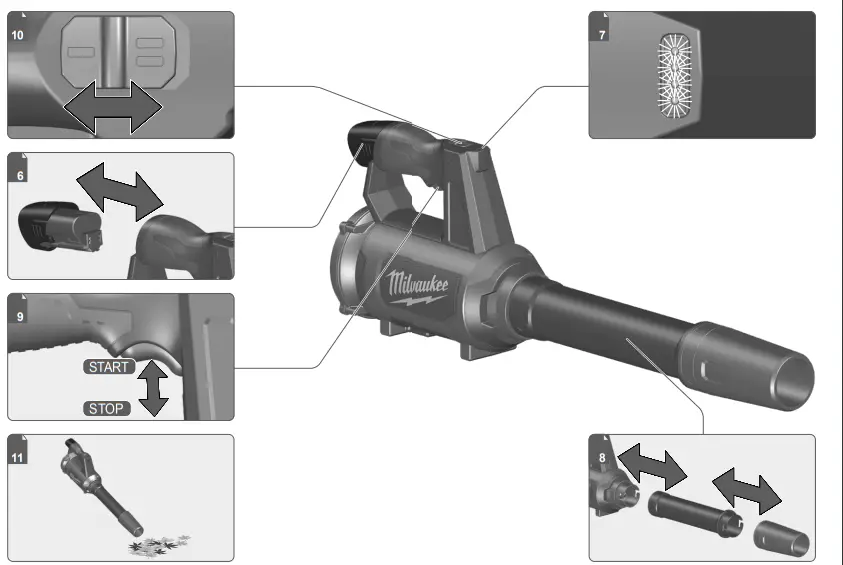 milwaukee M12 BBL Cordless Blower - Fig 1