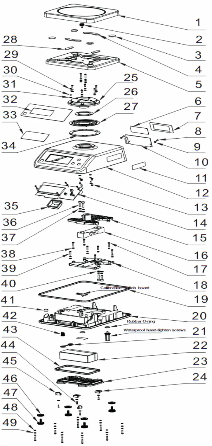 B-TEK WorldWEIGH Portion WD Series Washdown Scale - DRAWINGS