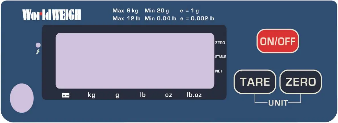 B-TEK WorldWEIGH Portion WD Series Washdown Scale - Key Board