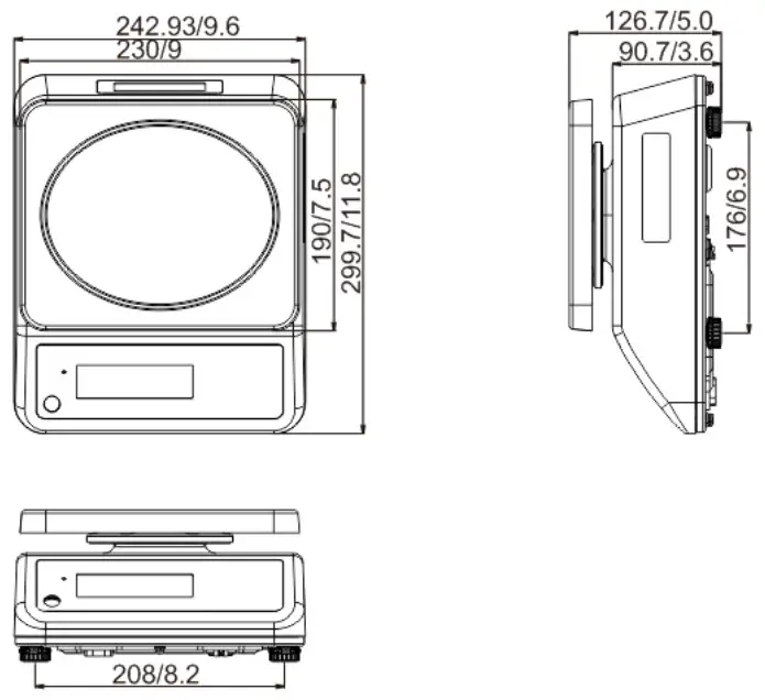 B-TEK WorldWEIGH Portion WD Series Washdown Scale - fig 2
