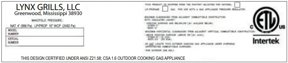 Lynx Grills LSB501 Sedona Single Side Burner - Figure 3