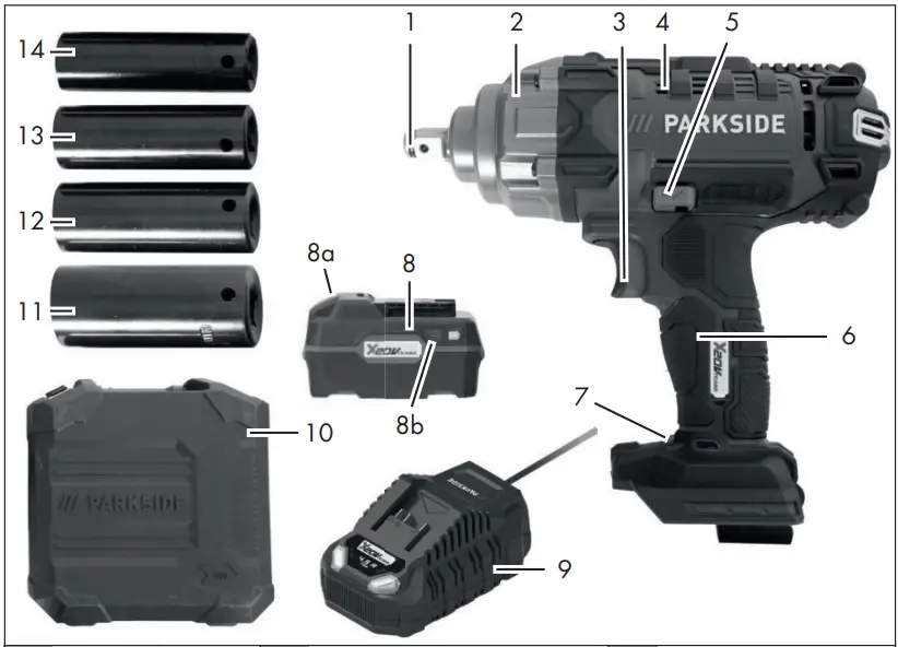 PARKSIDE-20-Li-B2-Cordless-Vehicle-Impact-Wrench-20V-fig-1