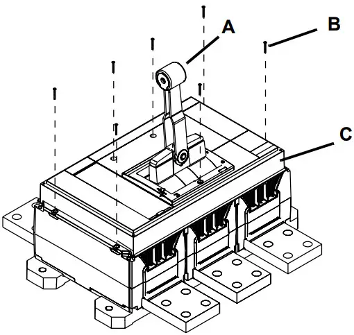 Schneider Electric PowerPacT R Frame and NS1600b NS3200 Circuit Breaker - Remove Accessory Cover