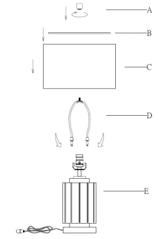 Ethan-Allen-096085-Karter-Crystal-Desk-Lamp-Instruction-FIG-1