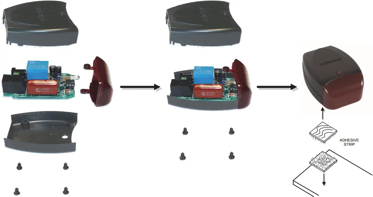 velleman WSHA8086 Telephone Ring Detector with Relay Output - Assembly