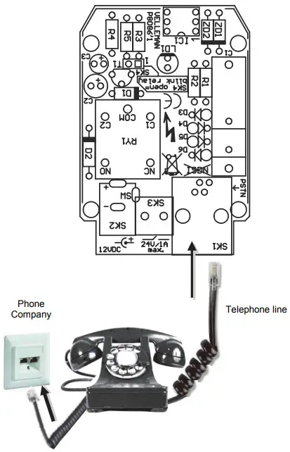 velleman WSHA8086 Telephone Ring Detector with Relay Output - LED flash