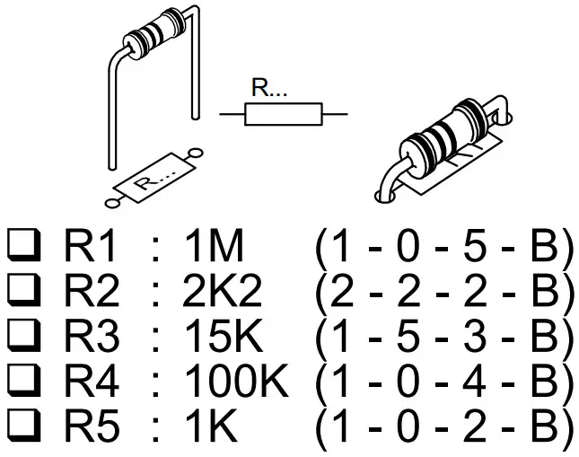 velleman WSHA8086 Telephone Ring Detector with Relay Output - Resistors