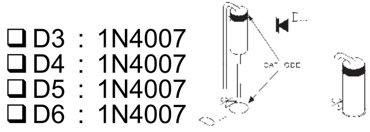 velleman WSHA8086 Telephone Ring Detector with Relay Output - Vertical diodes