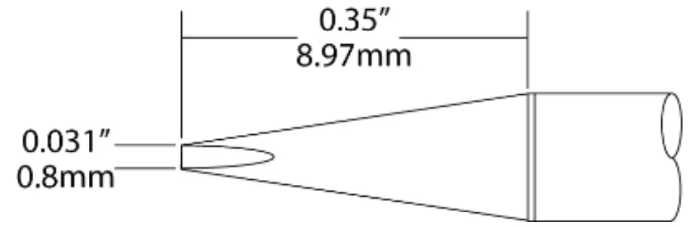 Ultra-Fine Tweezer Cartridge - Chisel