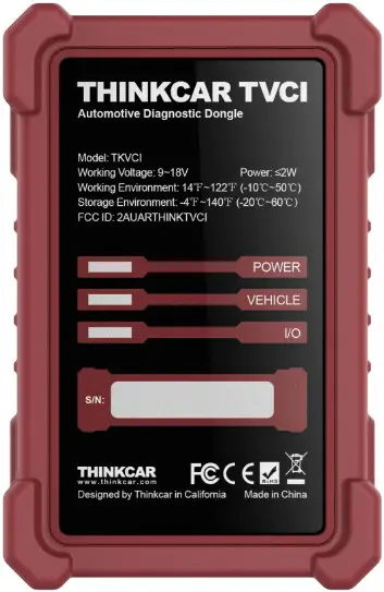 THINKCAR 2AUARTHINKTVCI Automotive Diagnostic Dongle