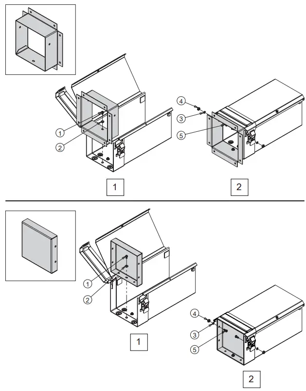 nVent HOFFMAN F88T3R66R Commercial Lay in Painted Galvanized Hinged Cover - Fig 2