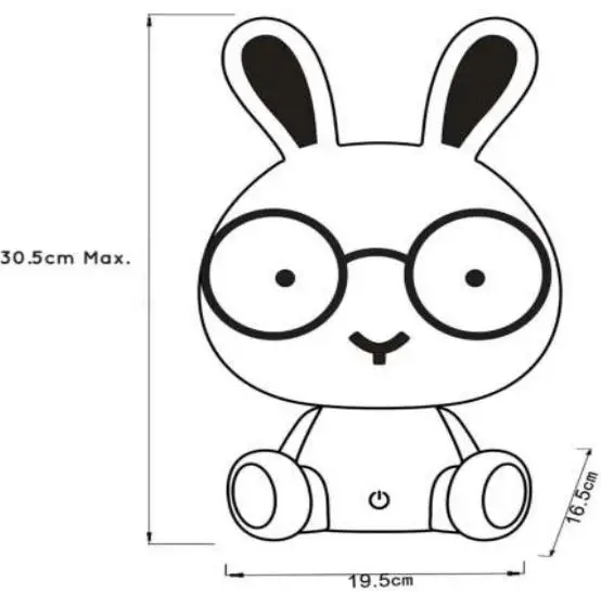 LUCIDE 71591 DODO Rabbit Table Lamp Children's Room LED Dim-fig2