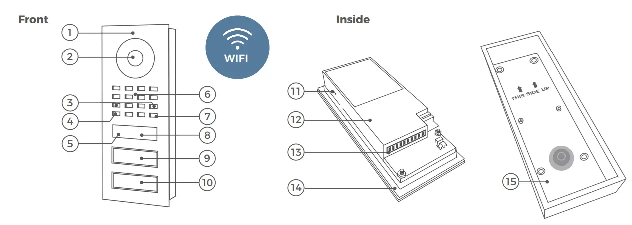Doorbird D11X_FR IP Video Door Station - CALL BUTTONS