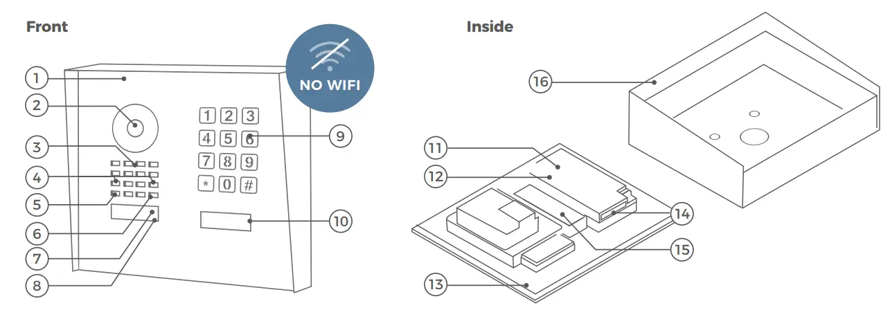 Doorbird D11X_FR IP Video Door Station - WITH KEYPAD MODULE