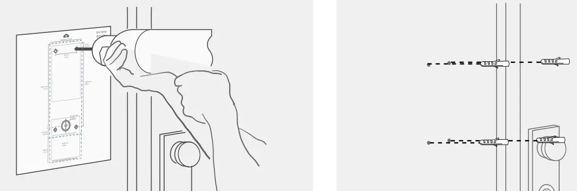 Doorbird D11X_FR IP Video Door Station - wall accordingly