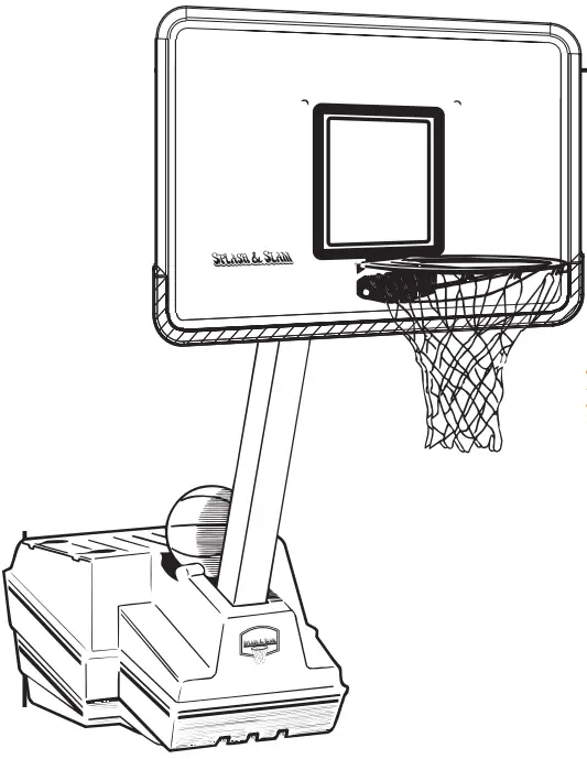 DUNN RITE Dunn Rite B100 Splash and Slam Portable Pool Basketball Set