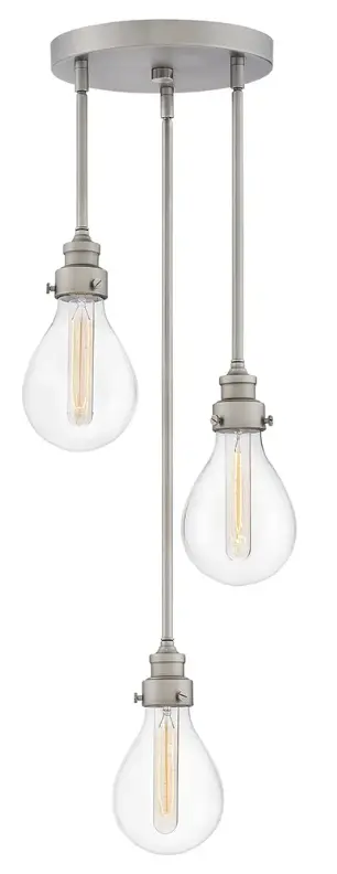 HINKLEY 3263 Denton 3 Light 13 inch Industrial Iron Pendant Ceiling Light